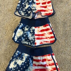 Patriotic USA shorts  (set of 3)